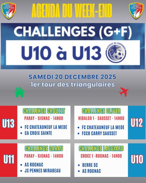 AGENDA DU WEEK-END !