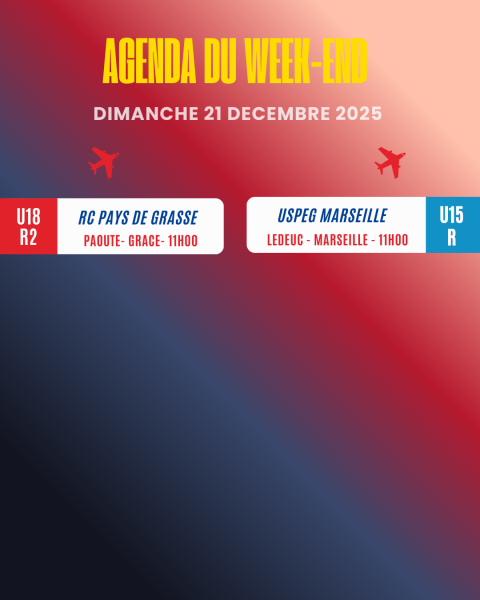 AGENDA DU WEEK-END !