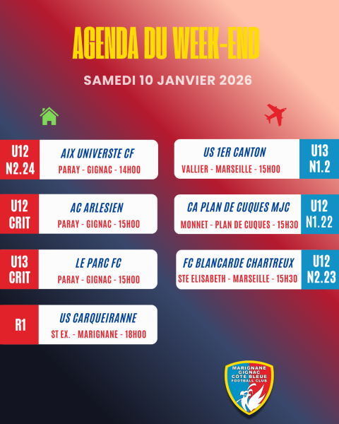 AGENDA DU WEEK-END !