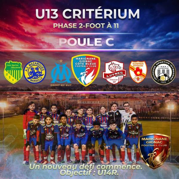 U13 CRITÉRIUM : UNE PHASE 2 DÉCISIVE POUR L’ACCESSION EN U14R !