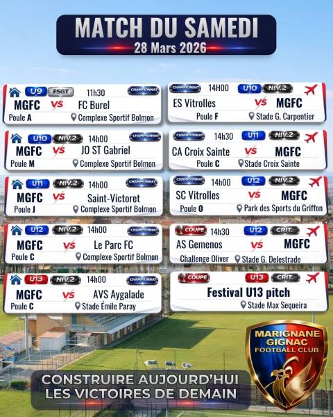 AGENDA DU WEEK-END !