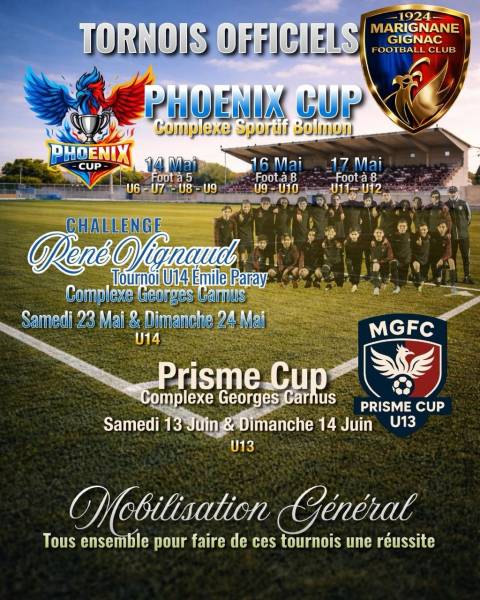 MGFC : UNE FIN DE SAISON RYTHMÉE PAR DES TOURNOIS MAJEURS !