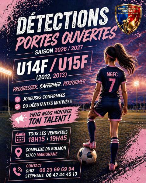 LE MGFC LANCE SES DÉTECTIONS FÉMININES POUR LA SAISON 2025/2026 !