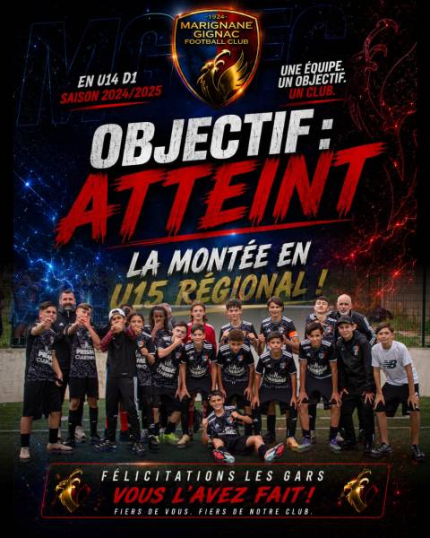 UN WEEK-END HISTORIQUE POUR LA FORMATION DU MGFC !